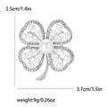 Alloy Pearl Clover Brooch Pin For Fresh Women's Clothing Decoration view 6