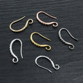 19x10mm Solid Brass Ear Hooks For DIY Earrings Jewelry Findings And Accessories 0.5g view 3