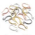 19x10mm Solid Brass Ear Hooks For DIY Earrings Jewelry Findings And Accessories 0.5g view 2