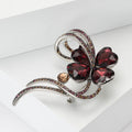 Alloy Rhinestone Four Leaf Clover Brooch Elegant Plant Lapel Pin view 3