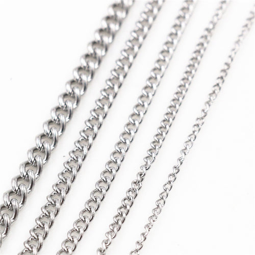 Stainless Steel Chain For DIY Handmade Jewelry Long Necklace Bracelet Accessories