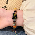 Cute Ceramic Cat Beaded Bracelet New Chinese Style Sweet Fresh Animal Charm Jewelry view 3