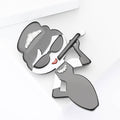 Acrylic Smoking Lady Brooch Pin For Creative Womens Clothing Decoration view 3