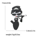Acrylic Smoking Lady Brooch Pin For Creative Womens Clothing Decoration view 4
