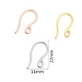 22x11mm Stainless Steel Ear Hooks For DIY Stud Earrings Ear Wire Jewelry Accessories view 3
