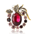 Alloy Rhinestone Flower Brooch Pin For Dresses And Suits view 5