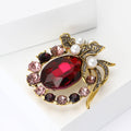 Alloy Rhinestone Flower Brooch Pin For Dresses And Suits view 3