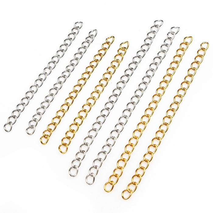 Stainless Steel Real Gold Color 5/7cm Tail Chain DIY Necklace Bracelet Extender Chain Accessories