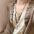 New Chinese Style Wood Bead Geometric Choker Necklace For Women Hanfu Inspired Collarbone Jewelry view 4