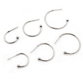 Stainless Steel C Shape Earring Hoops Hooks With Hanging Loop For DIY Earring Jewelry Findings Earrings view 2