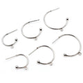 Stainless Steel C Shape Earring Hoops Hooks With Hanging Loop For DIY Earring Jewelry Findings Earrings view 3