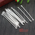 100pcs Iron Plated Link Bars Double Hole Connectors For DIY Hairpin Tassel Earring Making Earrings view 4