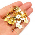100pcs Stainless Steel Flat Pad Ear Stud Posts With Loop DIY Earring Jewelry Findings Earrings view 4