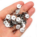 100pcs Stainless Steel Flat Pad Ear Stud Posts With Loop DIY Earring Jewelry Findings Earrings view 3