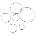 In Stock 15-55mm Stainless Steel Pin Buckle Hoop Earrings Statement Fashion Jewelry Accessories view 5