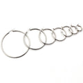 In Stock 15-55mm Stainless Steel Pin Buckle Hoop Earrings Statement Fashion Jewelry Accessories view 2