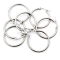 In Stock 15-55mm Stainless Steel Pin Buckle Hoop Earrings Statement Fashion Jewelry Accessories view 4