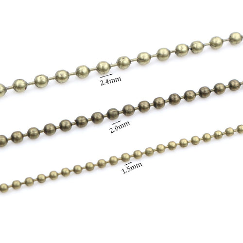 Electroplated Iron Ball Chain Long Chain For DIY Handmade Jewelry Necklace Bracelet Accessories