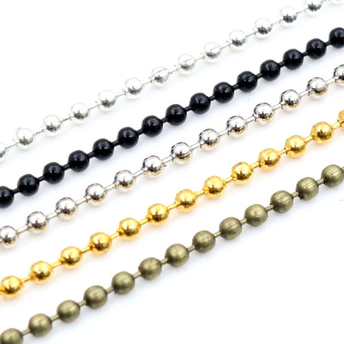 Electroplated Iron Ball Chain Long Chain For DIY Handmade Jewelry Necklace Bracelet Accessories