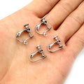 Stainless Steel U Shape Screw Ear Clips Adjustable Non Pierced Earring Findings 15x13mm 1g Earrings view 2