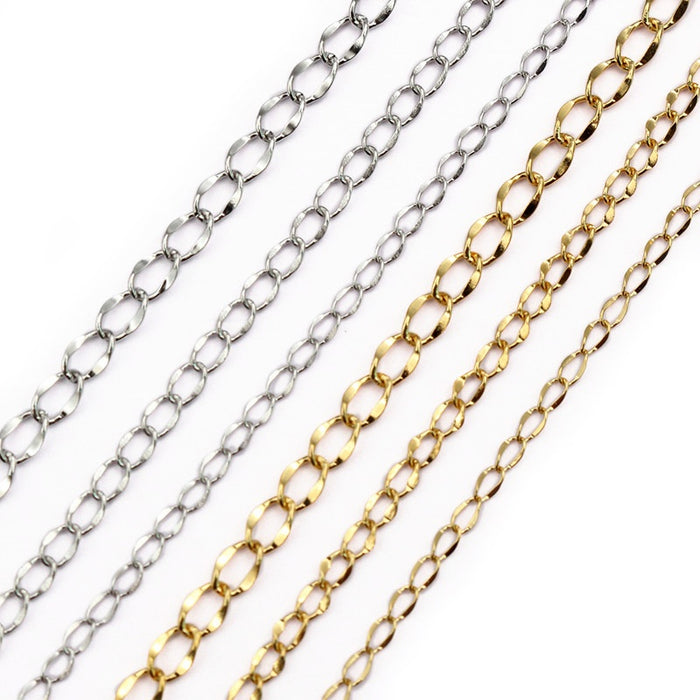 Polished Stainless Steel Extension Tail Chain For DIY Jewelry, Necklace And Bracelet Making