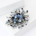 Alloy Rhinestone Firework Flower Brooch For Elegant Women's Apparel view 3