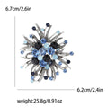 Alloy Rhinestone Firework Flower Brooch For Elegant Women's Apparel view 6