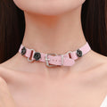 Sweet Cool Punk Geometric Round Star Choker Necklace With Letter Rhinestone Collarbone Chain view 2