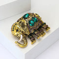 Alloy Rhinestone Elephant Brooch Pin For Men's Suits And Coats view 3