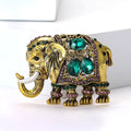 Alloy Rhinestone Elephant Brooch Pin For Men's Suits And Coats view 2