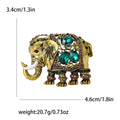 Alloy Rhinestone Elephant Brooch Pin For Men's Suits And Coats view 6