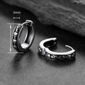 Vintage Textured Skull Ear Cuff Earrings, Punk Hip Hop Dark Style Fashion Ear Jewelry For Men Women view 4
