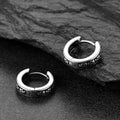 Vintage Textured Skull Ear Cuff Earrings, Punk Hip Hop Dark Style Fashion Ear Jewelry For Men Women view 5