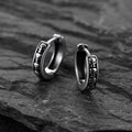 Vintage Textured Skull Ear Cuff Earrings, Punk Hip Hop Dark Style Fashion Ear Jewelry For Men Women view 1