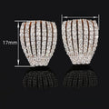 Luxury Multi Layer Line Earrings For Women Palace Queen Style High End Pave Elegant Jewelry view 4