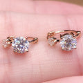 Small Sparkling Ear Cuff Earrings With Diamond And Round Shape Design For Women view 2