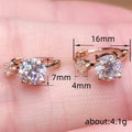 Small Sparkling Ear Cuff Earrings With Diamond And Round Shape Design For Women view 4