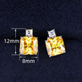 European American Sugar Cube Perfume Bottle Earrings Necklace Set, Faux Ice Flower Jewelry Gift view 4