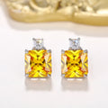 European American Sugar Cube Perfume Bottle Earrings Necklace Set, Faux Ice Flower Jewelry Gift view 7