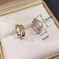 Trendy Double Layer Stud Earrings Korean Dongdaemun Light Luxury Layered Earrings For Women view 4