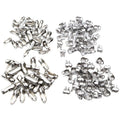 100 Pcs Stainless Steel Ball Chain Clasp Connectors Flat Bead Buckles For DIY Necklaces view 5