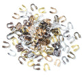 100pcs Bag Iron U Shaped End Clamps Open Positioning Buckles For DIY Necklace Bracelet Jewelry view 1