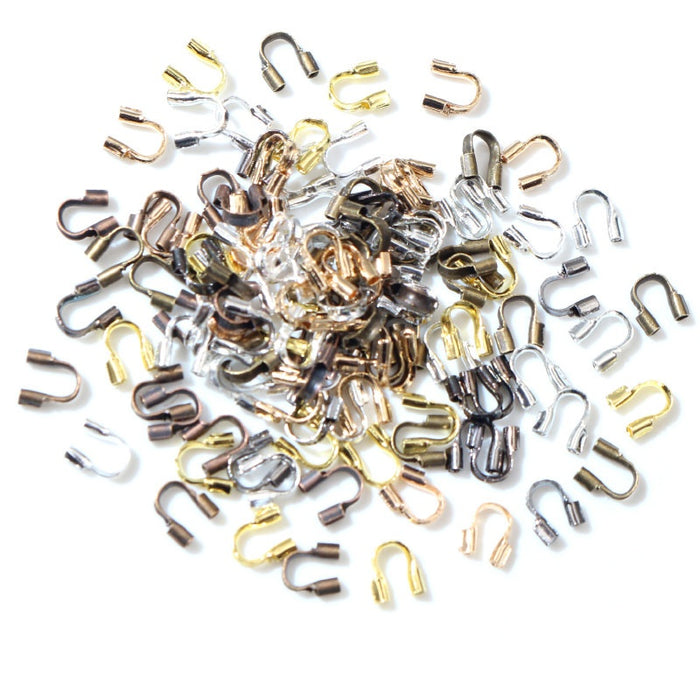 100pcs Bag Iron U Shaped End Clamps Open Positioning Buckles For DIY Necklace Bracelet Jewelry