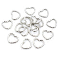 50pcs Copper Plated Metal Twisted Open Jump Rings Heart Star Shape DIY Jewelry Accessories view 4