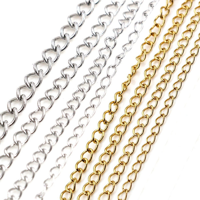 Stainless Steel Extender Chains For DIY Handmade Necklace Bracelet Jewelry Accessories