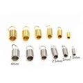 50Pcs Stainless Steel Spring Clasps Necklace Leather Cord End Clips DIY Jewelry Findings view 2