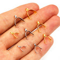 Gold Stainless Steel Watermelon Seed Bail With Soldered Jump Ring For DIY Pendant Jewelry view 4