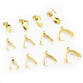 Gold Stainless Steel Watermelon Seed Bail With Soldered Jump Ring For DIY Pendant Jewelry view 3