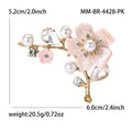 Alloy Rhinestone Cherry Blossom Brooch Pin For Women's Apparel view 4