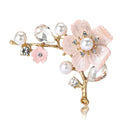 Alloy Rhinestone Cherry Blossom Brooch Pin For Women's Apparel view 5